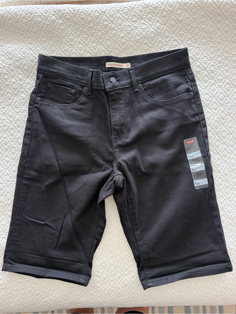 Levi's Black Women's Stretch Denim Jean Shorts